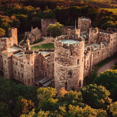 Peckforton Castle is the only intact medieval-style castle in the country