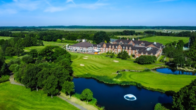 drone shot of Formby Hall Golf Resort and Spa