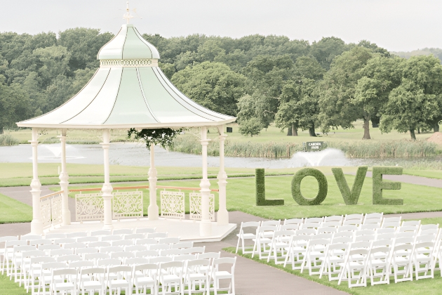 Carden Park gazebo ceremony area by lake