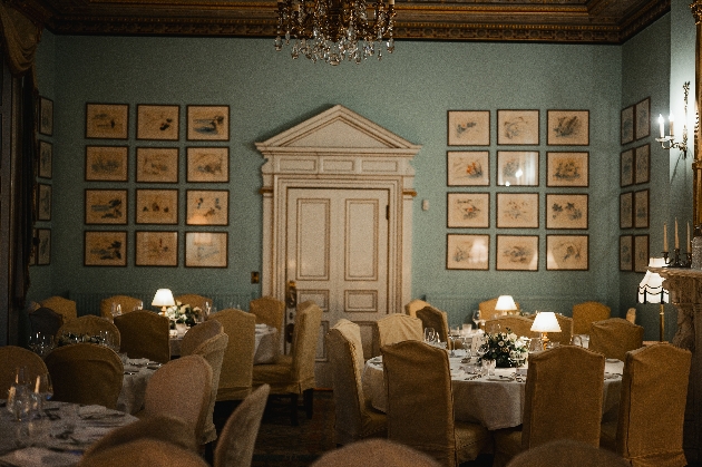 Henry Robertson at Pale hall laid out for wedding reception 